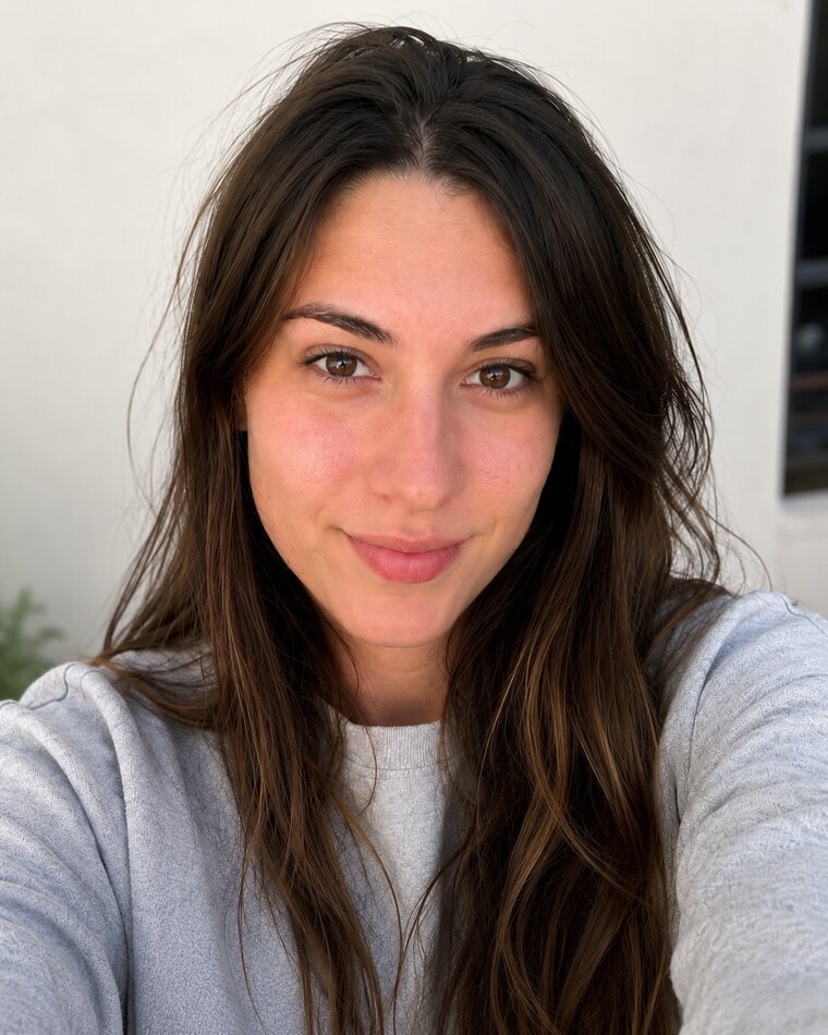 Selfie original antes de generar el retrato con IA