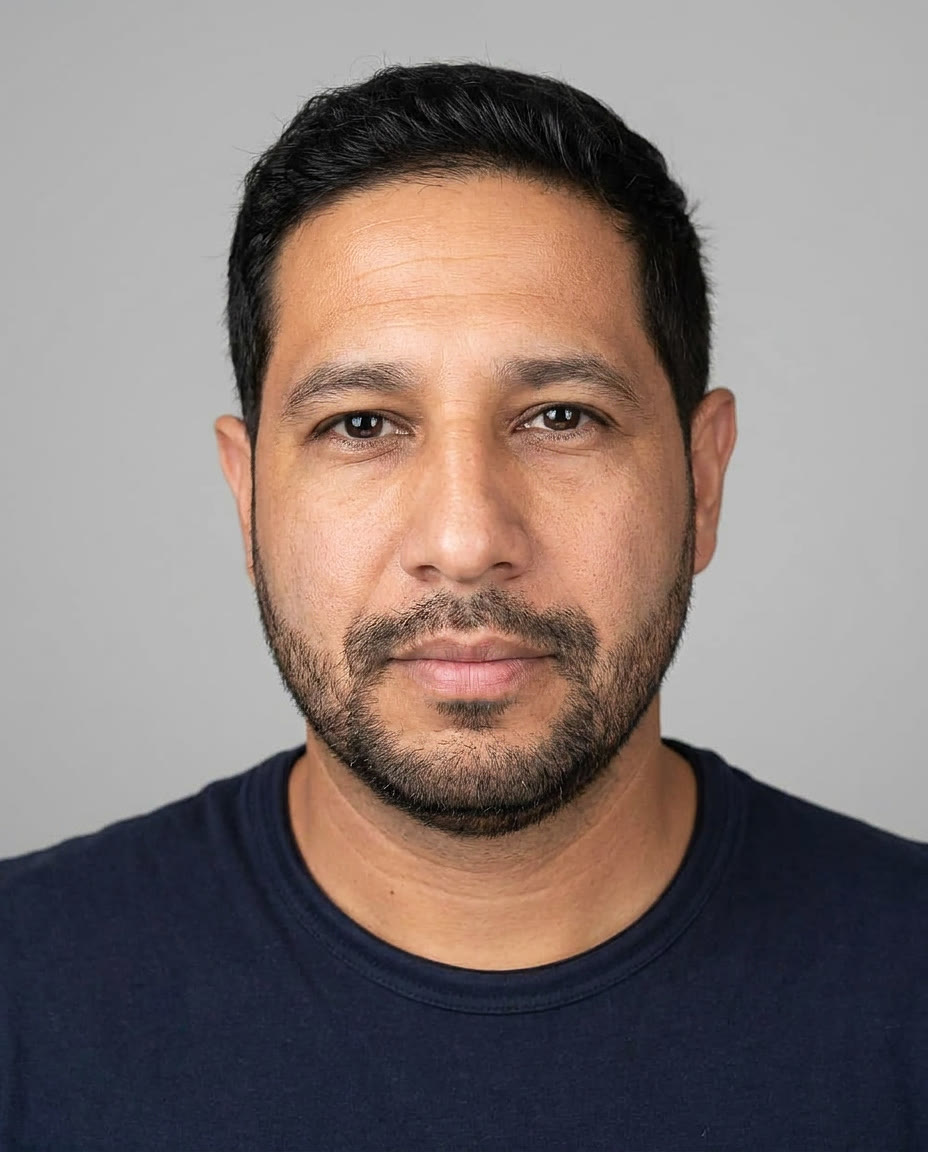 Retrato profesional con IA en estilo Casting Headshot — ejemplo 2 sobre un rostro distinto, por Maribel Server